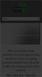 Mobile Screenshot of africanhealthnow.org